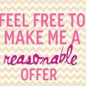 Reasonable offers accepted